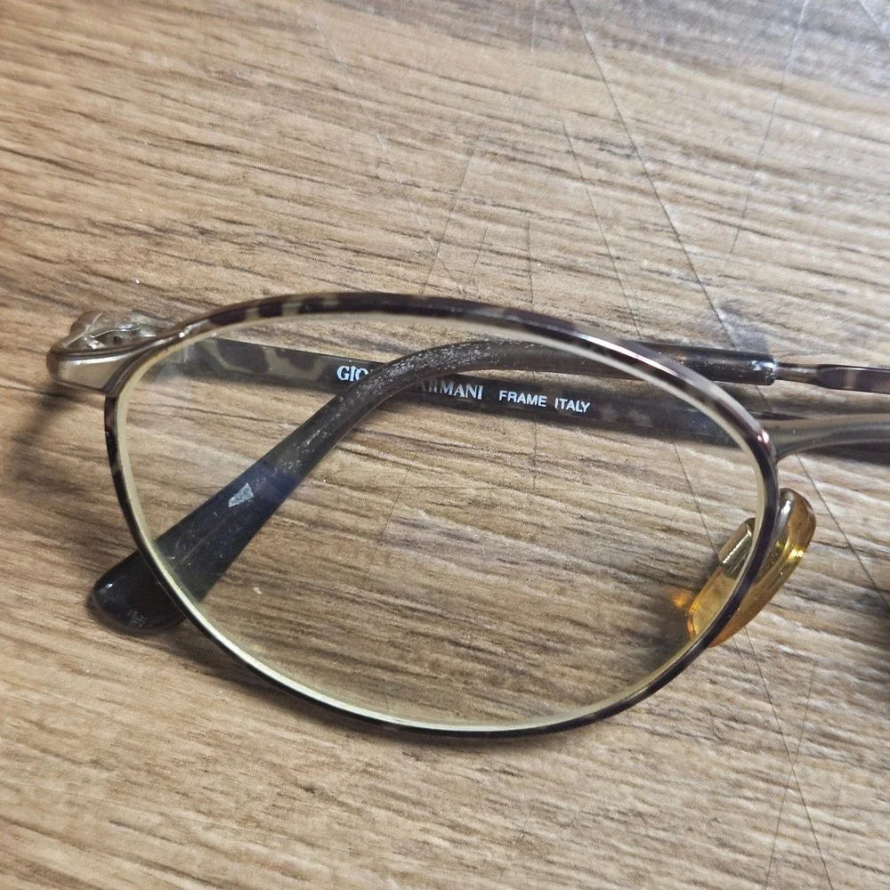 Vintage Giorgio Armani 188 875 Oval Tortoiseshell Eyeglasses Frames 51-18 Italy